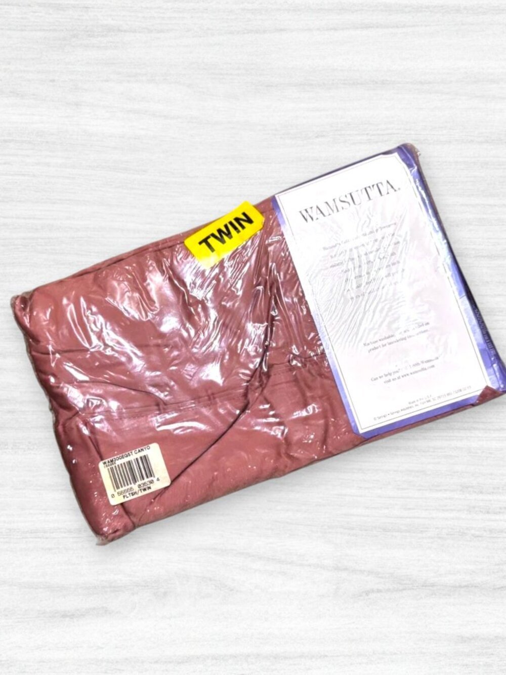 Vintage Wamsutta Twin Flat Sheet Canyon Rust Mauve NOS Sealed Bedding Y2K